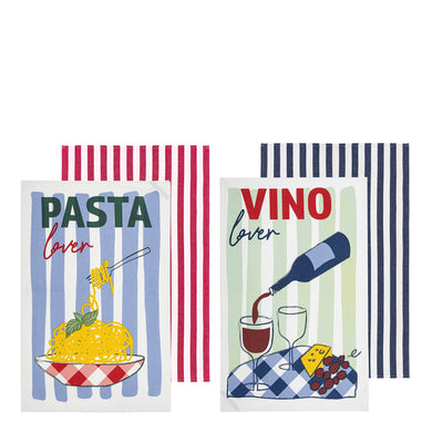 Ladelle Capri Assorted Pasta & Wine Kitchen Towel - 2 Pack