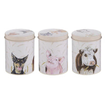 Load image into Gallery viewer, Ashdene Tinware Canister - Farmyard Faces