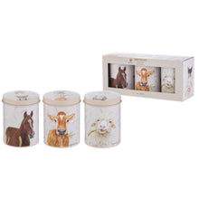 Load image into Gallery viewer, Ashdene Tinware Canister - Farmyard Faces