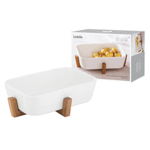 Load image into Gallery viewer, Ladelle Alto Oven To Table Rectangle Rib Dish with Trivet - 30cm