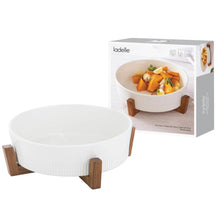 Load image into Gallery viewer, Ladelle Alto Oven To Table Round Rib Bowl with Trivet - 28cm