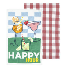 Load image into Gallery viewer, Ladelle Brightside 'Drinks' Kitchen Towel Assorted Designs - 2 Pack