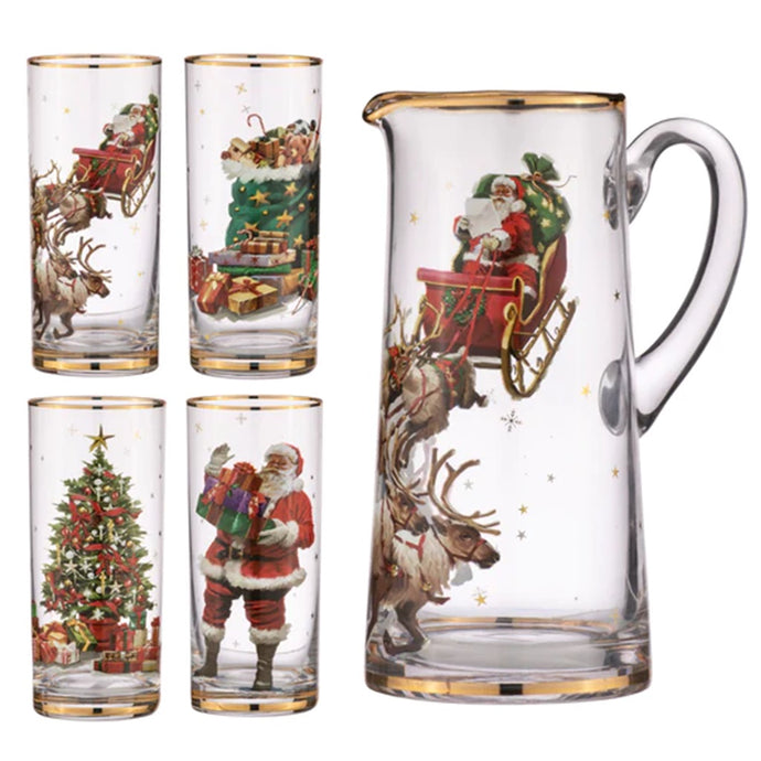 Ashdene Spirit Of Christmas Jug & 4 Tumblers Set - ZOES Kitchen