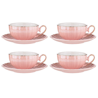 Ashdene Parisienne Pearl Cup & Saucer Set 4 - Marshmallow - ZOES Kitchen
