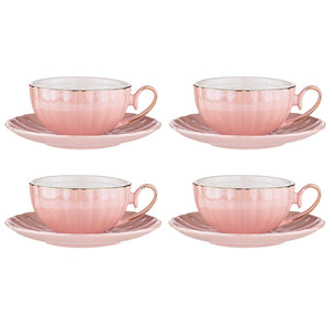 Ashdene Parisienne Pearl Cup & Saucer Set 4 - Marshmallow - ZOES Kitchen
