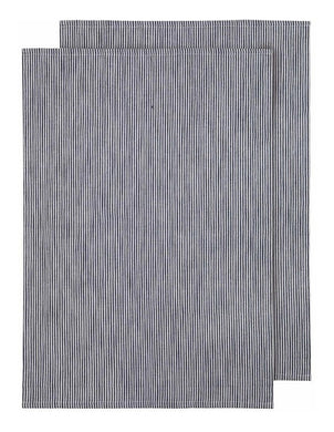 Ladelle Lina Stripe Navy 2pk Kitchen Towel - ZOES Kitchen