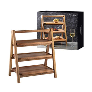 Ladelle Gather Acacia 3 Tier Serving Tower - ZOES Kitchen