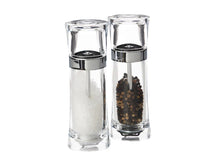 Load image into Gallery viewer, Maxwell &amp; Williams Click Acrylic Salt&amp;Pepper Mill Set 18cm Gb