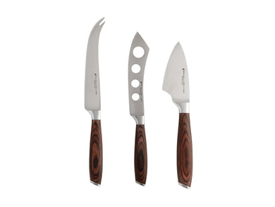 Maxwell & Williams Stanton Cheese Knife Set 3 Piece Wood Gift Boxed