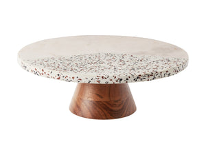 Maxwell & Williams Livvi Terrazzo Marble Cake Stand 30cm Gift Boxed - ZOES Kitchen