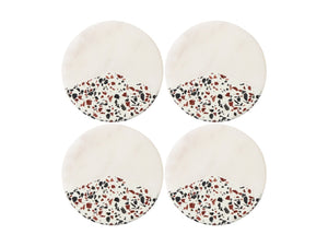 Maxwell & Williams Livvi Terrazzo Marble Coaster 10cm Set of 4 Gift Boxed - ZOES Kitchen