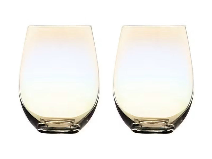 Maxwell & Williams Glamour Stemless Glass 560ML Set of 2 Iridescent Gift Boxed - ZOES Kitchen