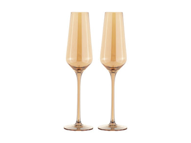 Maxwell & Williams Glamour Flute 230ML Set of 2 Gold Gift Boxed - ZOES Kitchen