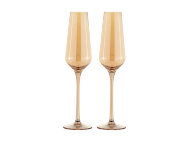 Maxwell & Williams Glamour Flute 230ML Set of 2 Gold Gift Boxed - ZOES Kitchen
