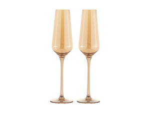 Maxwell & Williams Glamour Flute 230ML Set of 2 Gold Gift Boxed - ZOES Kitchen