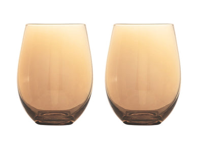 Maxwell & Williams Glamour Stemless Glass 560ML Set of 2 Gold Gift Boxed - ZOES Kitchen