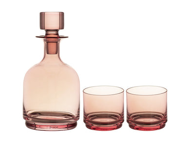 Maxwell & Williams Glamour Stacked Decanter Set 3pc Pink Gift Boxed - ZOES Kitchen