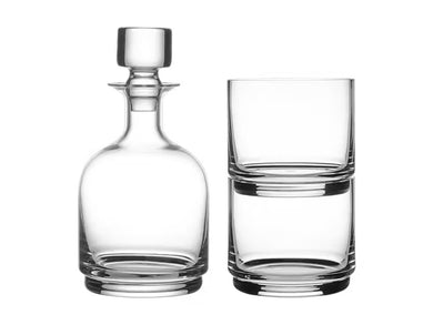 Maxwell & Williams Diamante Stacked Decanter Set 3pc Clear Gift Boxed - ZOES Kitchen