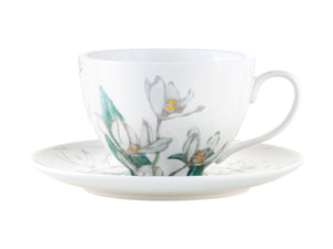 Maxwell & Williams Royal Botanic Gardens Australian Orchids Cup & Saucer 240ML White Gift Boxed - ZOES Kitchen