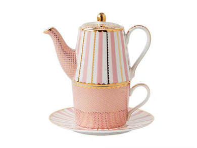 Maxwell & Williams Teas & C's Regency Tea for One With Infuser 340ML Pink Gift Boxed - ZOES Kitchen