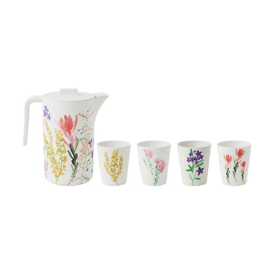 Maxwell & Williams Wildflowers Bamboo Jug & Tumbler 5 Piece Set Gift Boxed - ZOES Kitchen
