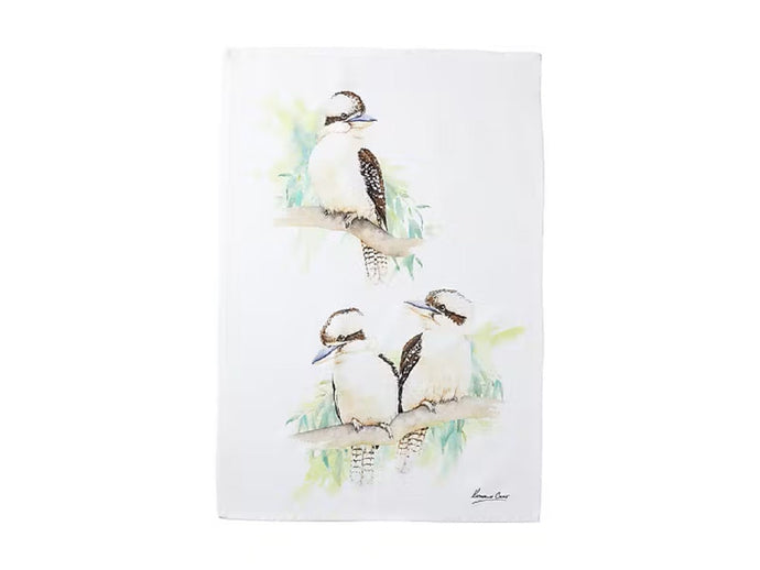 Maxwell & Williams Katherine Castle Bird Life Tea Towel 50x70cm Kookaburra - ZOES Kitchen