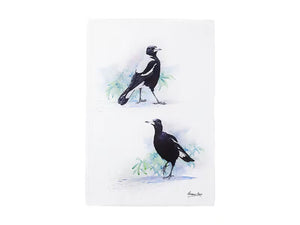 Maxwell & Williams Katherine Castle Bird Life Tea Towel 50x70cm Magpie - ZOES Kitchen