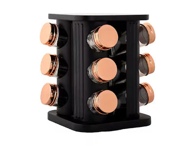 Maxwell & Williams Astor Spice Rack 12pc Black Unfilled Gift Boxed - ZOES Kitchen