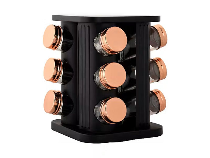 Maxwell & Williams Astor Spice Rack 12pc Black Unfilled Gift Boxed - ZOES Kitchen