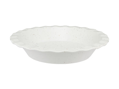 Maxwell & Williams Speckle Fluted Pie Dish 25x4.5cm Cream Gift Boxed