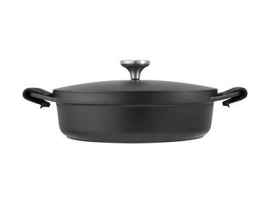 Maxwell & Williams Agile Non-Stick Shallow Casserole 28cm / 4L Black Gift Boxed