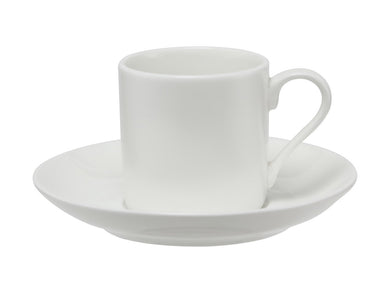 Maxwell & Williams White Basics Straight Demi Cup & Saucer 100ML