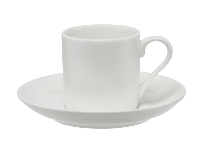 Maxwell & Williams White Basics Straight Demi Cup & Saucer 100ML