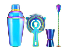 Load image into Gallery viewer, Maxwell &amp; Williams Cocktail &amp; Co Prism Cocktail Shaker 4 Piece Set Rainbow Gift Boxed
