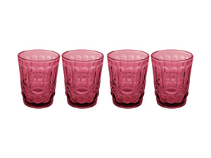 Casa Domani Gabriella Double Old Fashion Glass 4 Piece - Pink