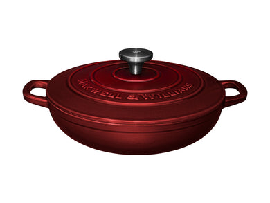 Maxwell & Williams Cast Iron Braiser Merlot 27cm / 3.3L Gift Boxed