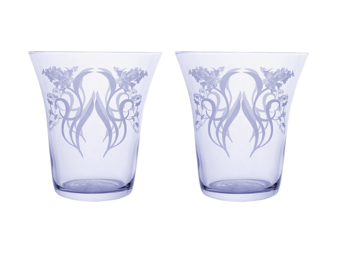 Maxwell & Williams Estelle Michaelides Mystique Stemless Glass 470ML Set of 2 Violet Gift Boxed