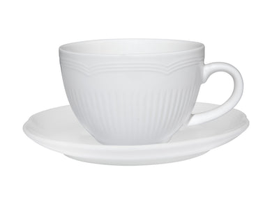 Maxwell & Williams White Basics Rococo Cup & Saucer 240ML