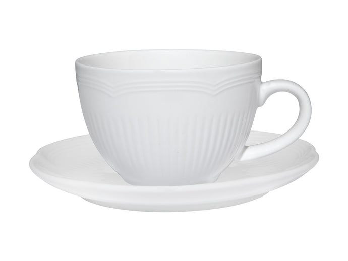Maxwell & Williams White Basics Rococo Cup & Saucer 240ML