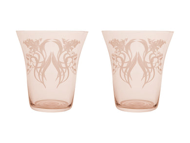 Maxwell & Williams Estelle Michaelides Mystique Stemless Glass 470ML Set of 2 Melon Gift Boxed