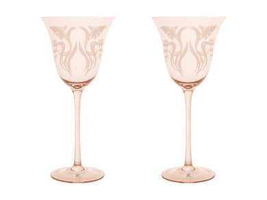 Maxwell & Williams Estelle Michaelides Mystique Wine Glass 320ML Set of 2 Melon Gift Boxed