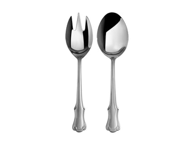 Casa Domani Castello Salad Serving Set 2 Piece - Stainless Steel Gift Boxed