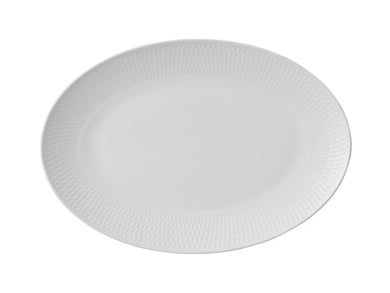 Maxwell & Williams White Basics Diamonds Oval Platter 36x25cm Gift Boxed (S)