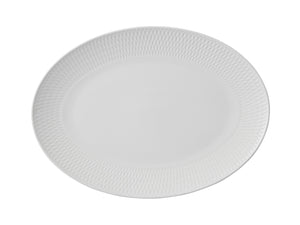 Maxwell & Williams White Basics Diamonds Oval Platter 44x32cm Gift Boxed