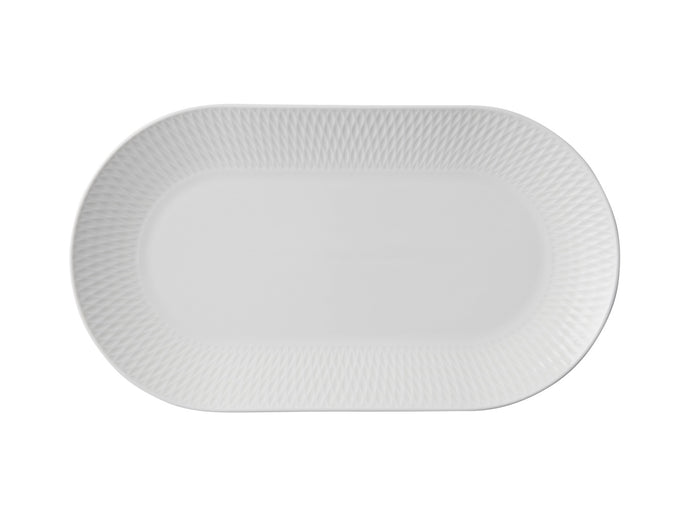 Maxwell & Williams White Basics Diamonds Oblong Platter 30x17cm Gift Boxed