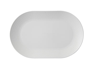 Maxwell & Williams White Basics Diamonds Oblong Platter 38x25cm Gift Boxed