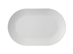 Maxwell & Williams White Basics Diamonds Oblong Platter 38x25cm Gift Boxed