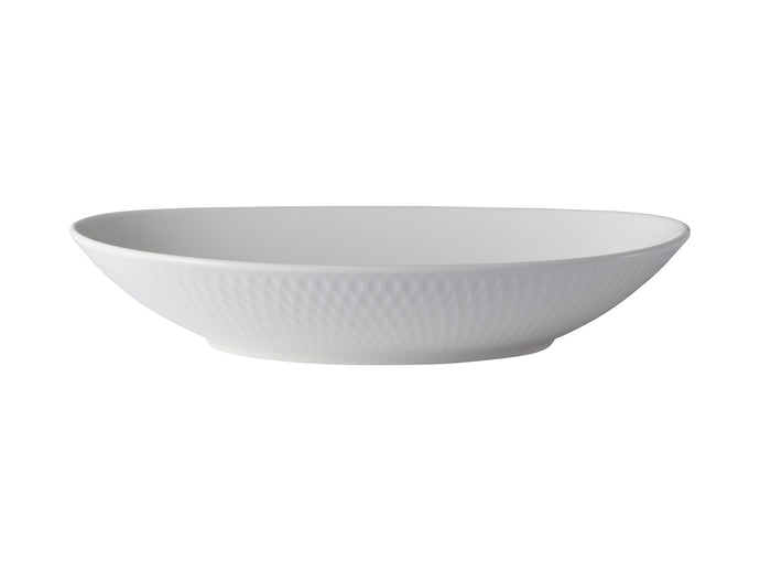 Maxwell & Williams White Basics Diamonds Oval Bowl - 25x17cm