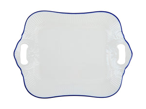 Casa Domani Cafe Blue Handled Rectangular Platter 32x23cm Gift Boxed