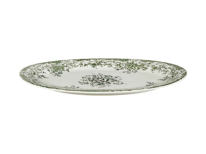 Casa Domani Rosetta Oval Platter 37x25cm Antique Green Gift Boxed